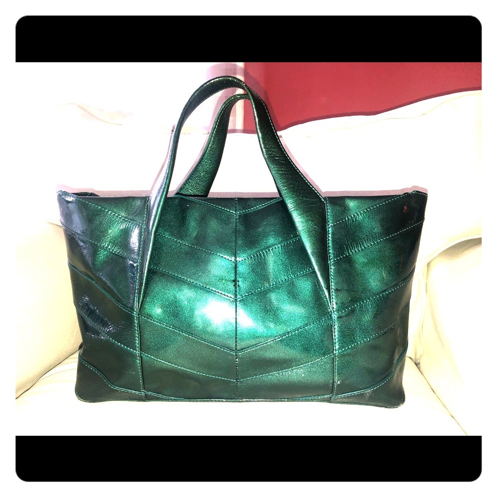 Charles David patent handbag
